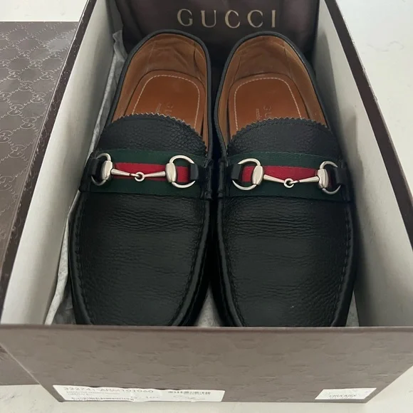Gucci | Shoes | Euc Gucci Mens Road Nero Driver Loafer Shoes  display picture 1